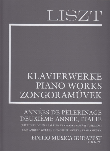 Liszt, Annees de pelerinage 2 early v (Editio Musica Budapest)