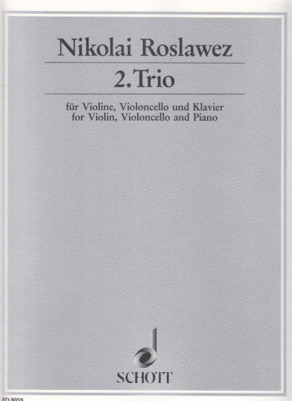 Roslavets, Trio No. 2 (1920) (Schott)