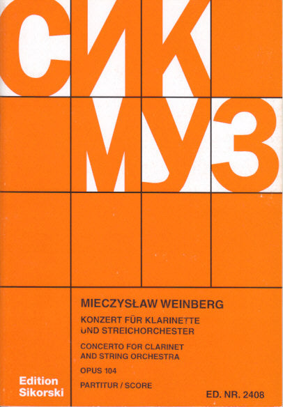 Weinberg, Concerto for Clarinet op. 104 (Sikorski)