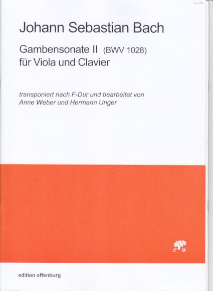 Bach, Gambensonate No. 2 BWV 1028 (Offenburg, Edition)