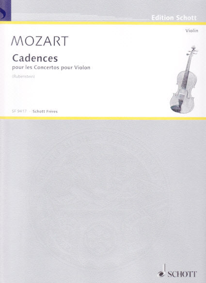 Mozart/Rubenstein, Concertos, Cadences (Schott Freres)