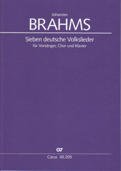 Brahms, 7 Volkslieder WoO 33/43-49 (Carus)