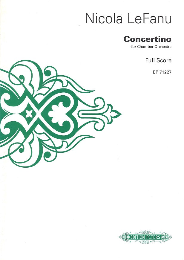 LeFanu, Concertino for Chamber Orch. (Peters)