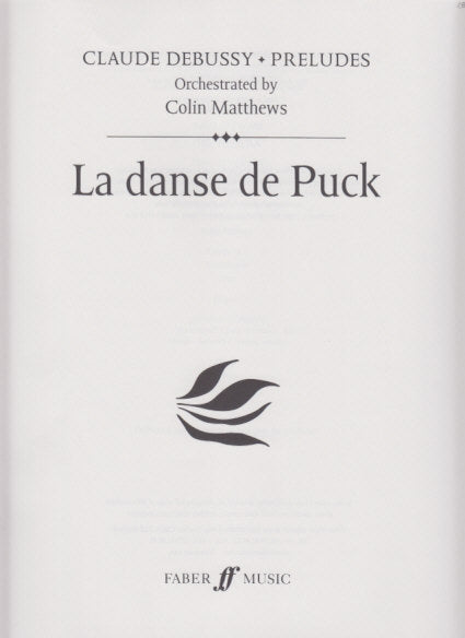 Debussy, Prelude 1/11 Danse de Puck (Faber Music)