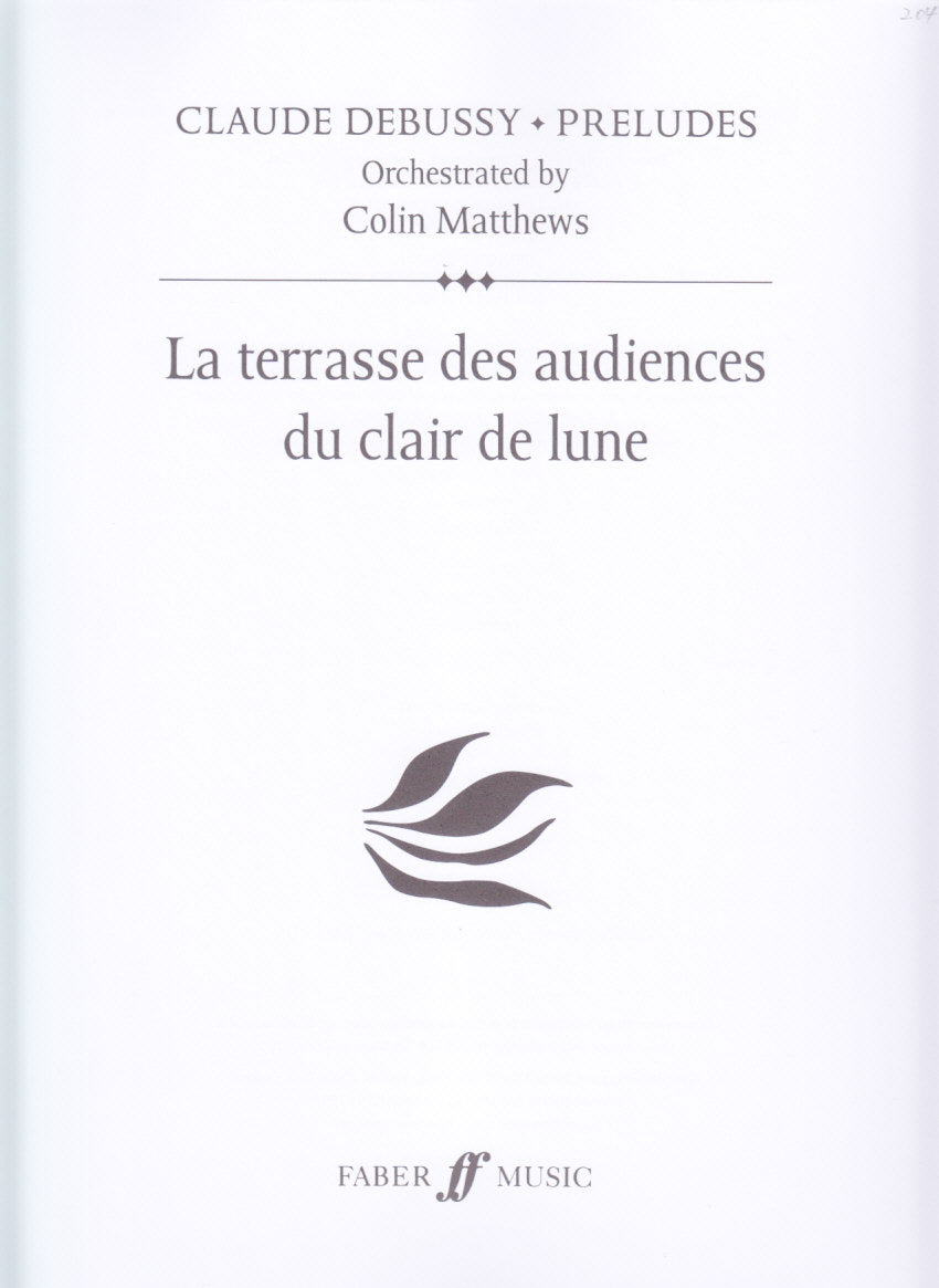 Debussy, Prelude 2/7 Terrasse des audien (Faber Music)