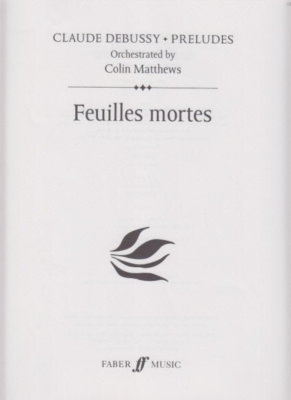 Debussy, Prelude 2/2 Feuilles mortes (Faber Music)