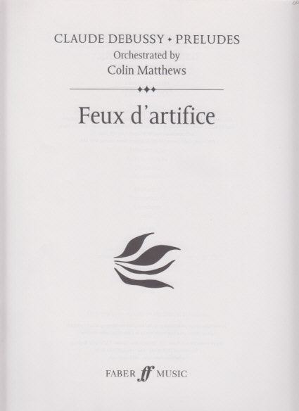 Debussy, Prelude 2/12 Feux d'artifice (Faber Music)
