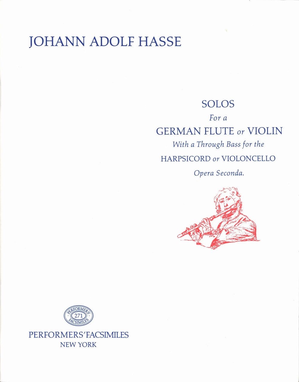 Hasse, Solos (Sonatas) op. 2 (1740) (Performers' Editions/Broude Bros.)