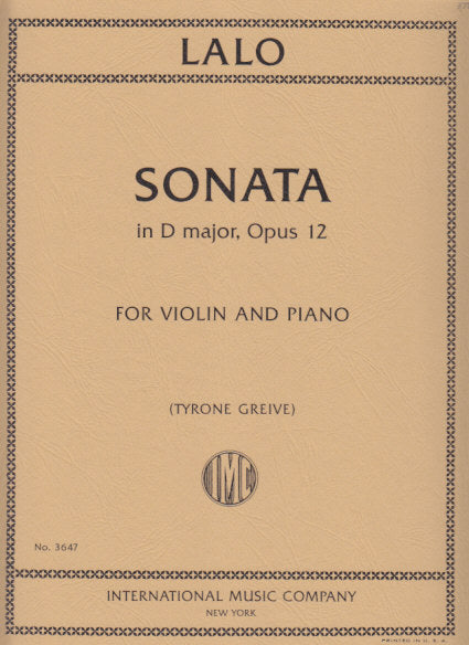 Lalo, Sonata op. 12 in D (1853) (IMC)