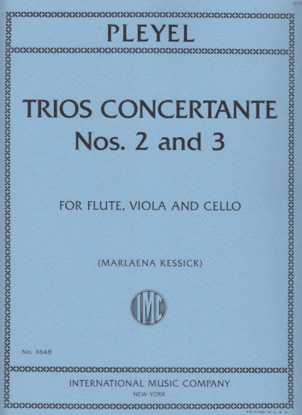 Pleyel, Trios concertante No. 2, 3 (IMC)