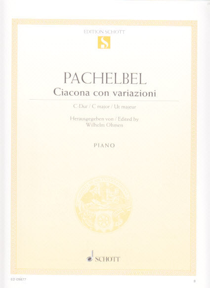 Pachelbel, Ciacona con variazioni C-dur (Schott)