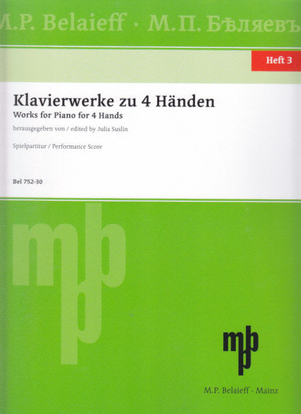 Klavierwerke zu 4 Handen 3 (Belaieff)