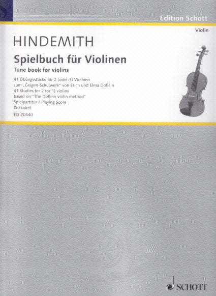 Hindemith, Spielbuch fur Violinen (Schott)