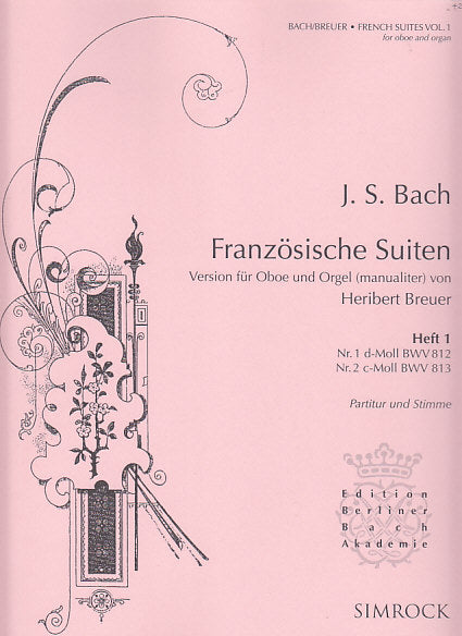 Bach, Franzosische Suiten I (Ob,Org) (Simrock)
