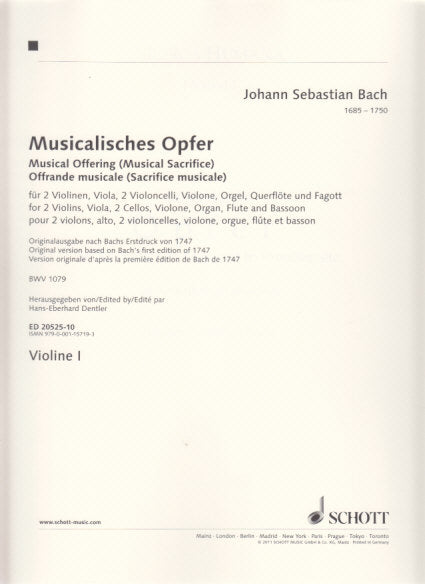 Bach, Musicalisches Opfer BWV 1079 Parts (Schott)