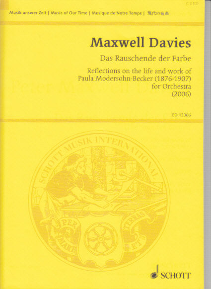 Maxwell Davies, Rauschende der Farbe (Schott)