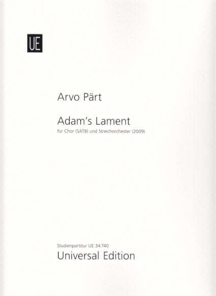 Part, Adam's Lament (Score) (Universal)