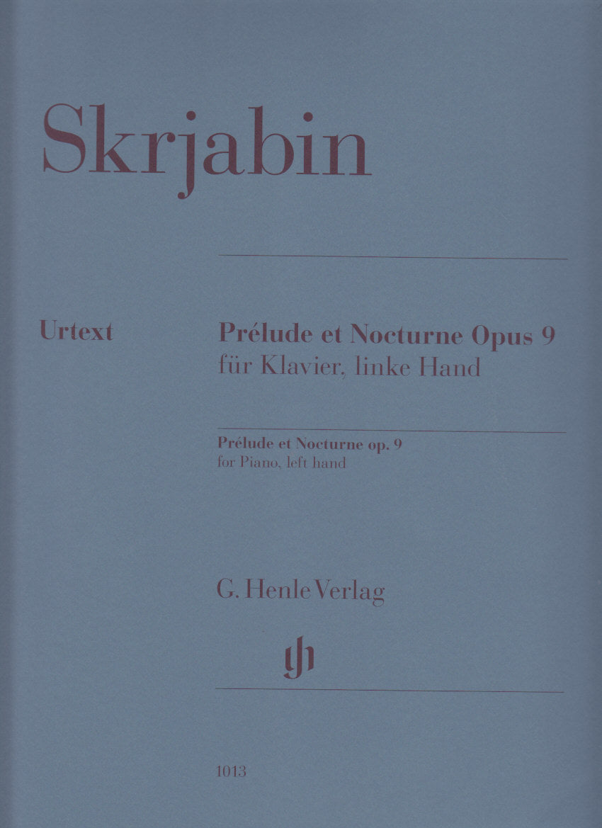 Scriabin, Prelude & Nocturne op. 9 (LH) (Henle)
