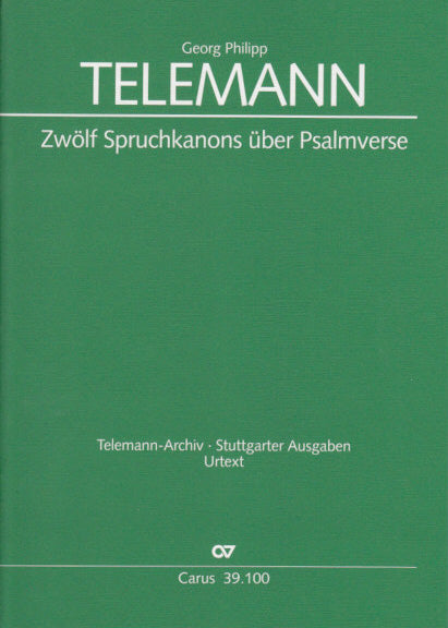 Telemann, 12 Spruchkanons TWV 10/2-13 (Carus)