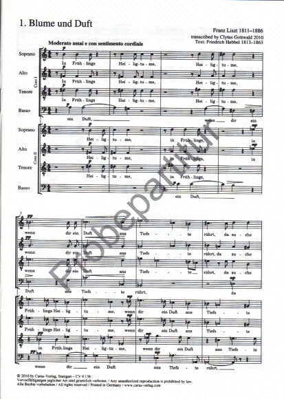 Liszt, 2 Melodien [G] (SSAATTBB) (Carus)