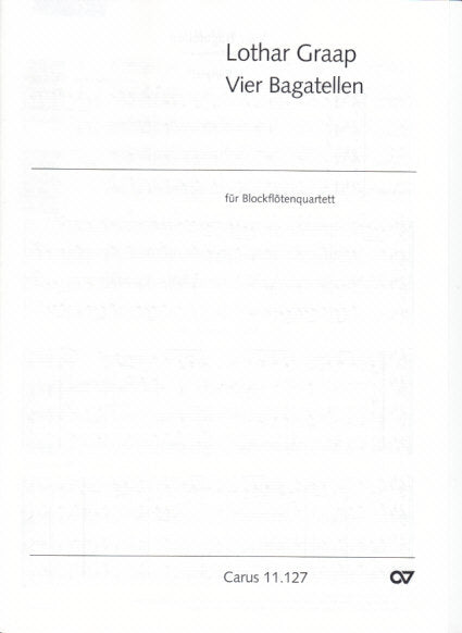 Graap, 4 Bagatellen (4Rec) (Carus)