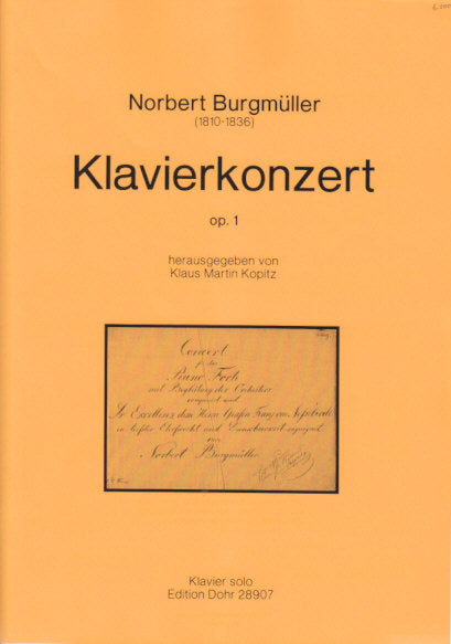 Burgmuller, Concerto op. 1 (Solo part) (Dohr)