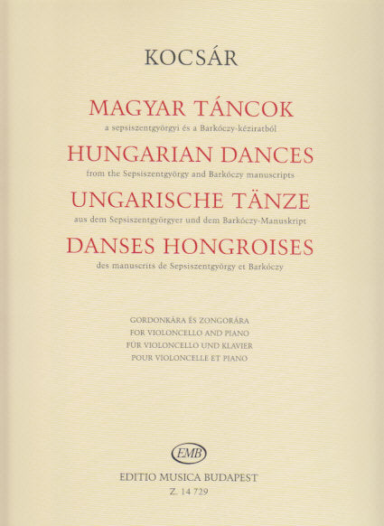 Kocsar, Hungarian Dances (Editio Musica Budapest)