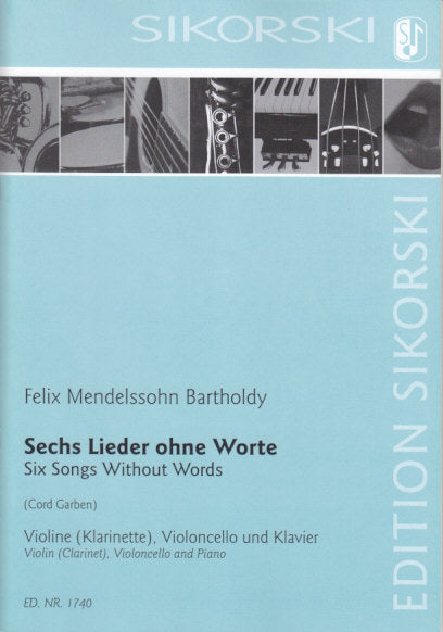 Mendelssohn, 6 Lieder ohne Worte (Trio) (Sikorski)