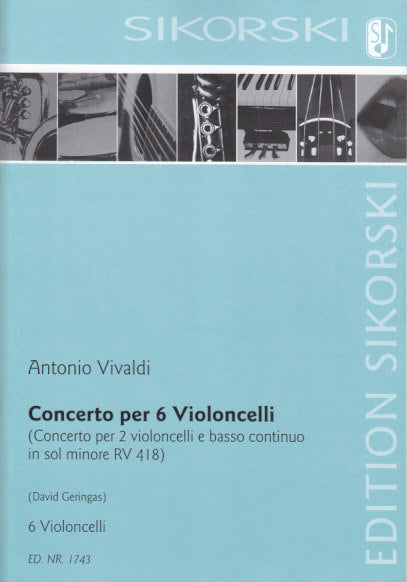 Vivaldi, Concerto per 6 Vc in g (RV 531) (Sikorski)