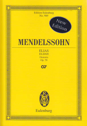 Mendelssohn, Elias = Elijar op. 70 (Eulenburg)