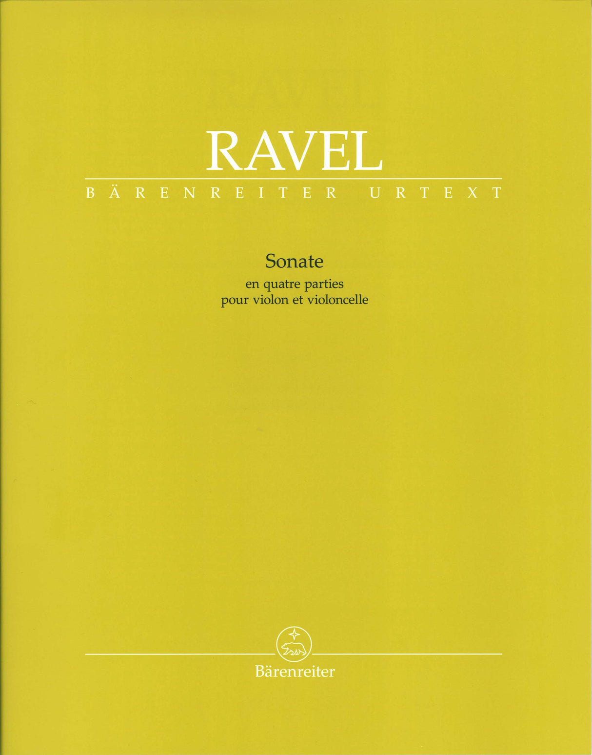 Ravel, Sonate (Vn,Vc) (Barenreiter)