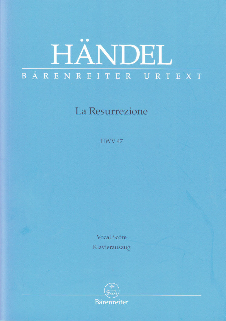 Handel, Resurrezione HWV 47: Oratorio[I] (Barenreiter)