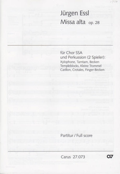 Essl,J., Missa alto op. 28 [L] (Carus)