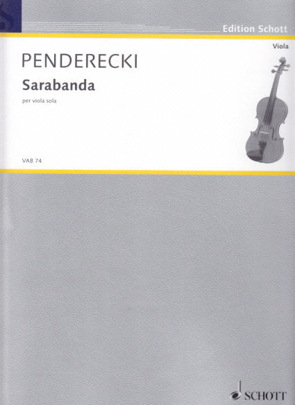 Penderecki, Sarabanda (2000) (Va Solo) (Schott)
