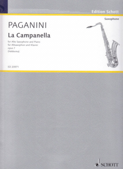 Paganini, Campanella (ASax,Pf) (Schott)