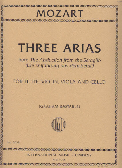 Mozart, 3 Arias from 'Entfuhrung' Fl,Str (IMC)