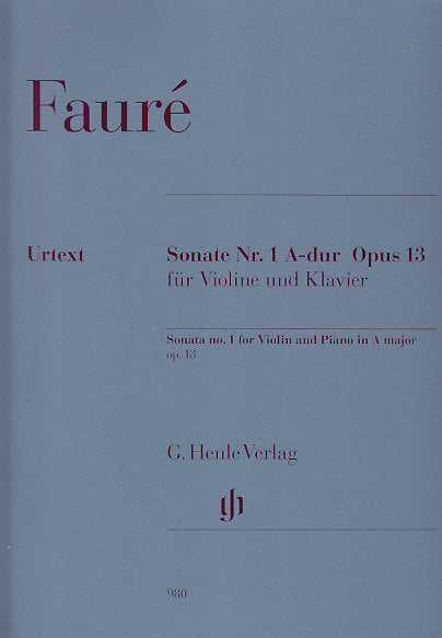 Faure, Sonata No. 1 in A, op. 13 (Kolb) (Henle)