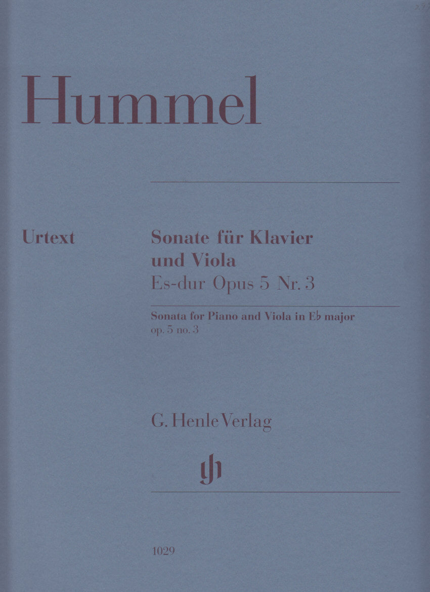 Hummel, Sonata op. 5/3 in Eb (Henle)