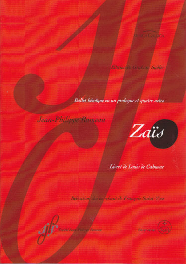 Rameau, Zais: Ballet heroique [F] (Societe Jean-Philippe Rameau/Barenreiter)