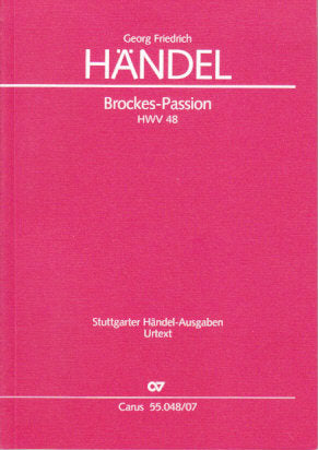 Handel, Brockes-Passion HWV 48 (Carus)