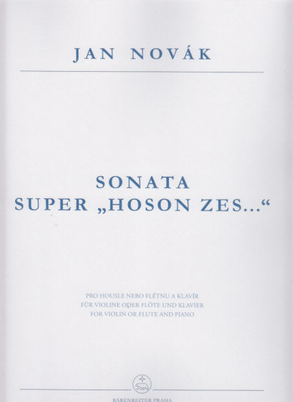 Novak.J., Sonata super 'Hoson Zes...' (Barenreiter Praha)