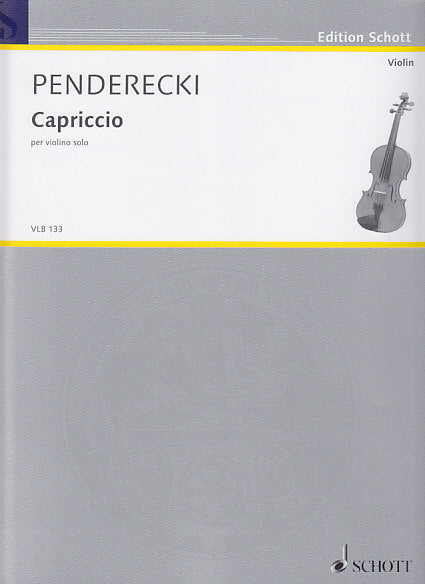 Penderecki, Capriccio (2008) (Vn Solo) (Schott)