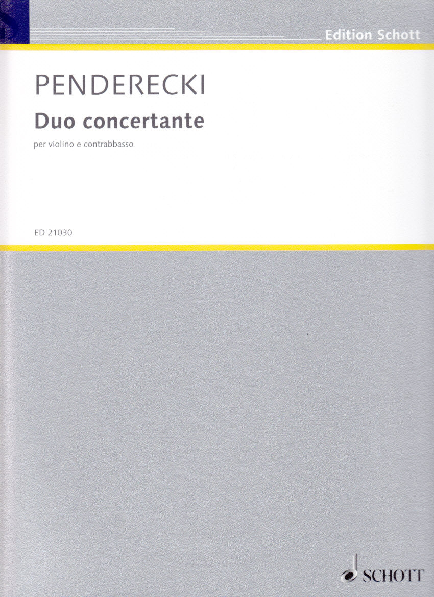 Penderecki, Duo concertante (Vn,CB) (Schott)