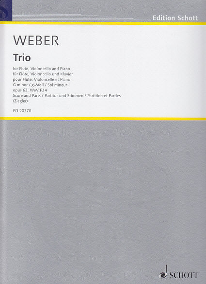 Weber, Trio op. 63 in g (Fl,Vc,Pf) (Schott)