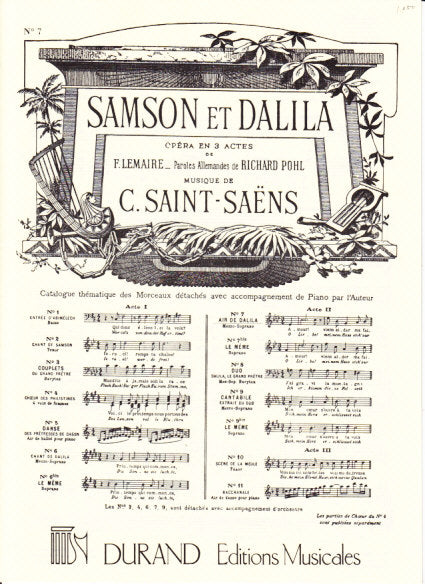 Saint-Saens, Amour viens aider (Mez,Pf) (Durand)