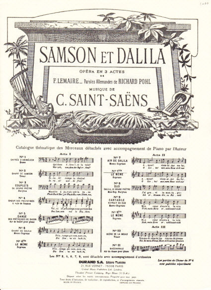 Saint-Saens, Amour viens aider (Sop,Pf) (Durand)