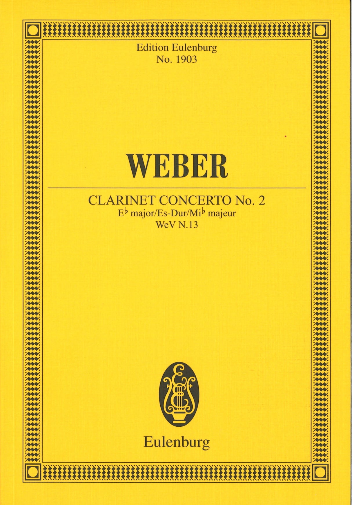 Weber, Concerto for Clarinet No. 2 rev. (Eulenburg)