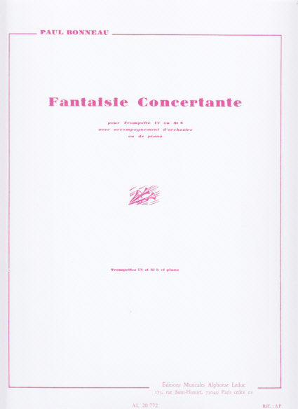 Bonneau, Fantaisie concertante (Trp,Pf) (Leduc)