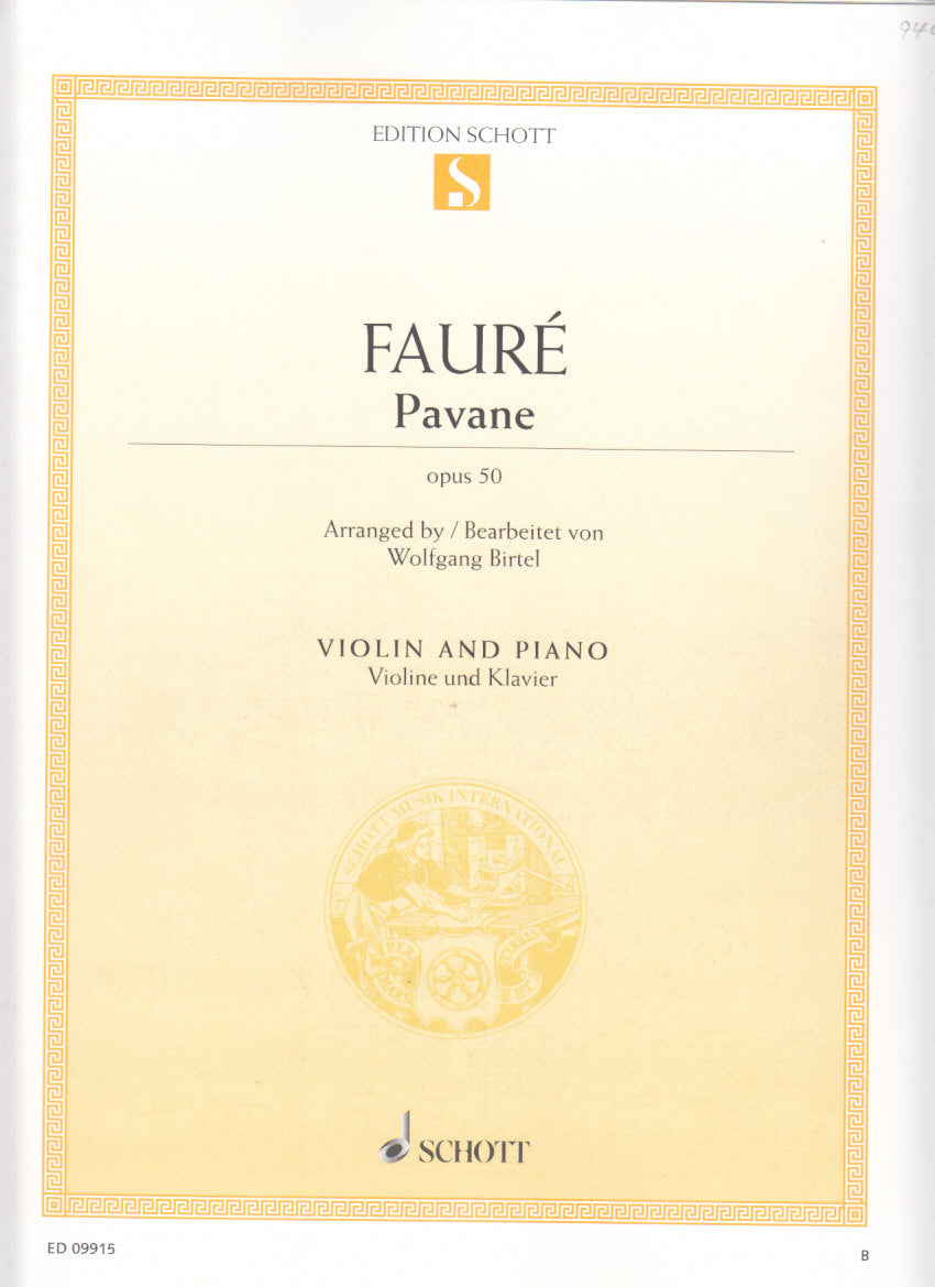 Faure, Pavane op. 50 (Schott)