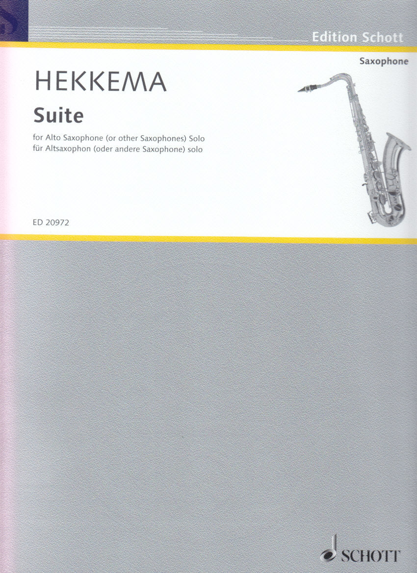 Hekkema, Suite fur Saxophon solo (Schott)